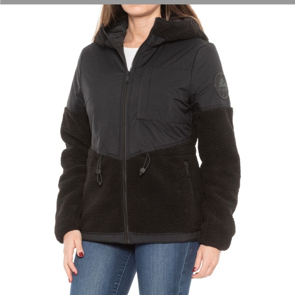 PAJAR Dove Sherpa Mixed Media Boxy Jacket